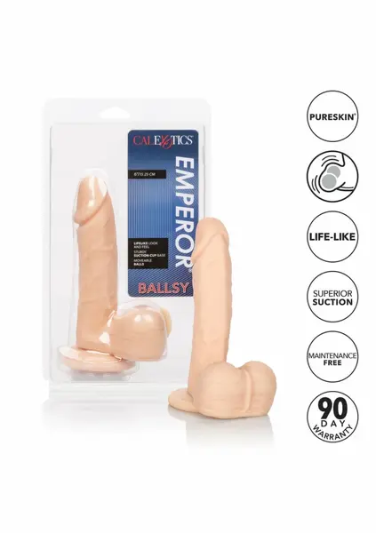 CalExotics Emperor Ballsy PureSkin intimna mašina sa vakuumskom bazom 20 cm