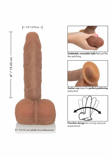 CalExotics Emperor Ballsy PureSkin intimna mašina sa vakuumskom bazom 20 cm