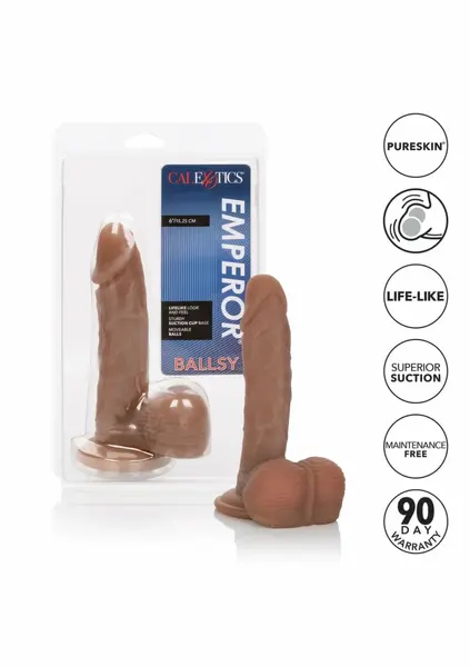 CalExotics Emperor Ballsy PureSkin intimna mašina sa vakuumskom bazom 20 cm