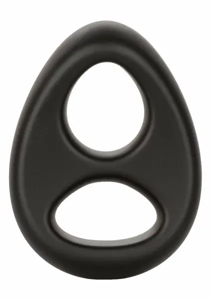 CalExotics Ultra Soft Dual Ring silikonski sistem dvostrukog prstena crni