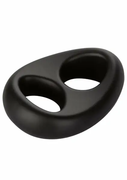 CalExotics Ultra Soft Dual Ring silikonski sistem dvostrukog prstena crni
