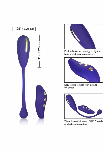 CalExotics eStim Remote Kegel Exerciser bežični trenažer za karlično dno sa 7 modova