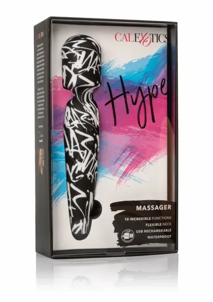 Hype masažer štapić, fleksibilni silikon, 10 modova, vodootporan, USB punjenje