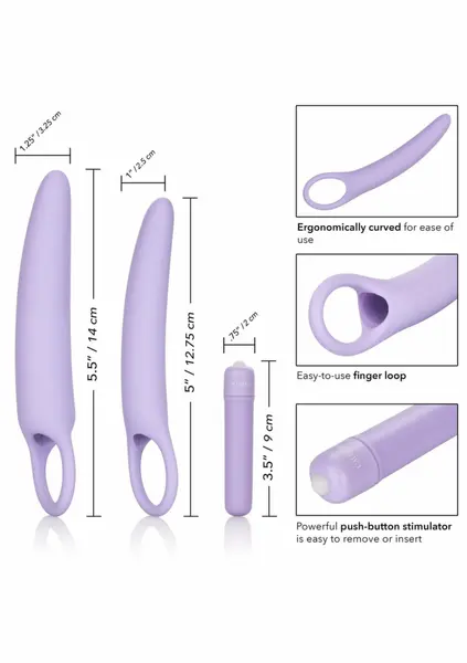 Dr. Laura Berman Isabelle set od 2 silikonska dilatatora sa vibratorom