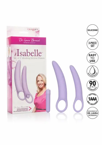 Dr. Laura Berman Isabelle set od 2 silikonska dilatatora sa vibratorom