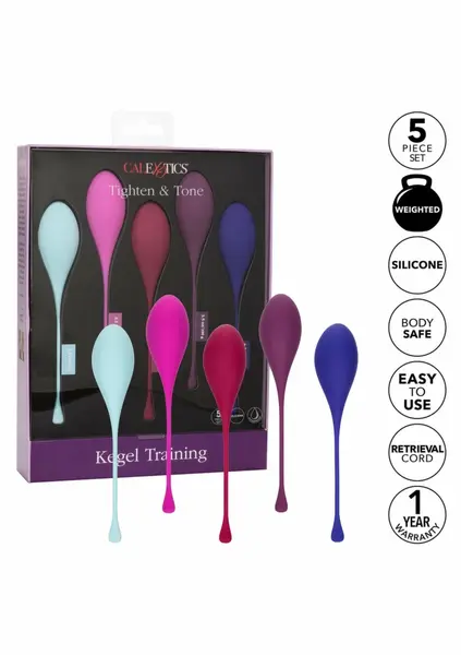 CalExotics Kegel set za trening od 5 delova progresivni sistem za jačanje karličnog dna