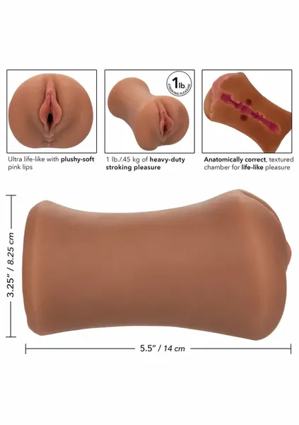 CalExotics Stroke It Tight anatomski masturbator, PureSkin, 450 g
