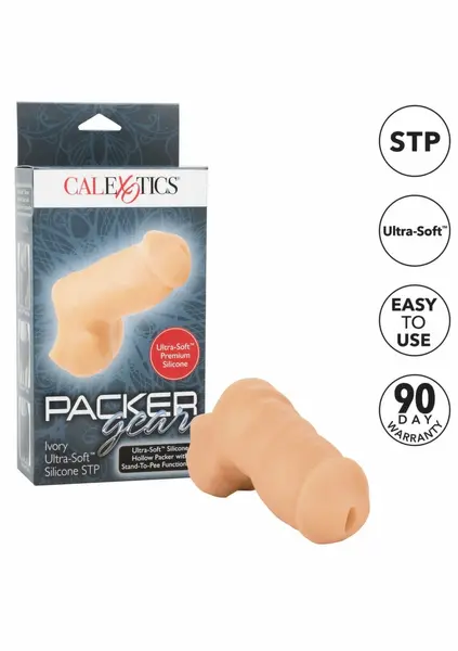 Packer Gear Ultra-Soft Stand-To-Pee Black Silicone Device 13 cm