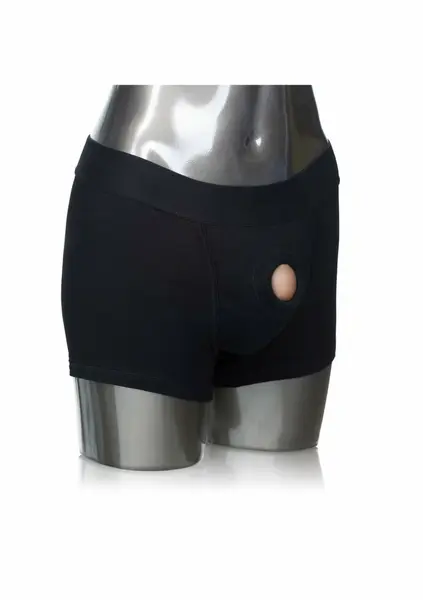 Packer Gear Boxer Brief Harness crne pamučne bokserice sa uprtačem podesive 716770081414