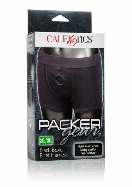 Packer Gear Boxer Brief Harness Black Udoban pamučni sistem L/XL