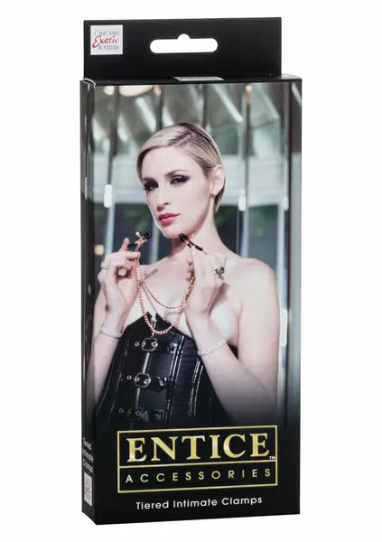 CalExotics Entice podesive intimne štipaljke sa višeslojnim lančićem, zlatne