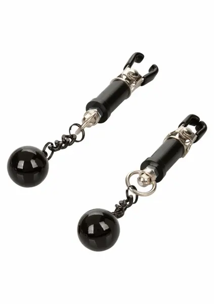 CalExotics Weighted Twist podesive štipaljke za bradavice sa visećim tegovima