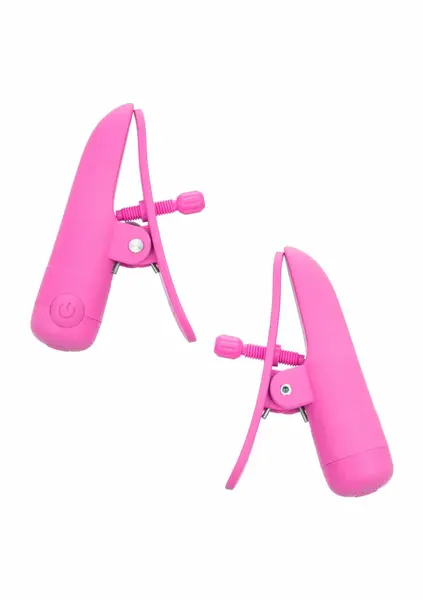 Nipplettes punjive podesive vibrirajuće štipaljke roze IPX7