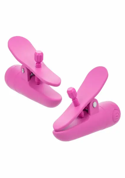 Nipplettes punjive podesive vibrirajuće štipaljke roze IPX7