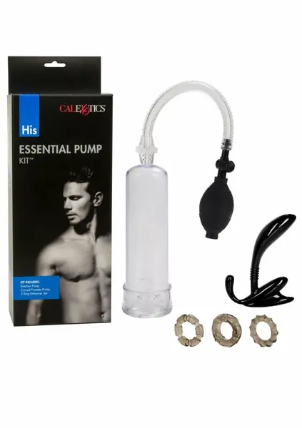 CalExotics His Essential Pump Kit komplet za potenciju i povećanje, crni