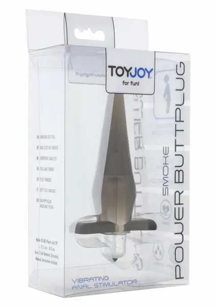 TOYJOY Power Buttplug Vibrating Anal Plug Waterproof Black TPE