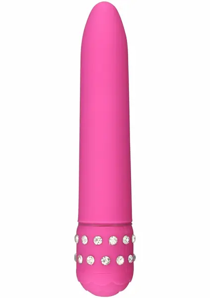 ToyJoy Diamond Superbe vibrator klasičnog dizajna sa detaljima od cirkona 19 cm