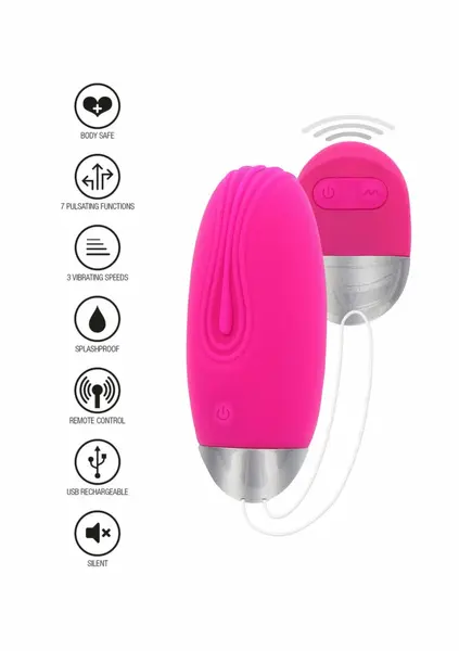 ToyJoy Funky Fun Toys Funky bežično silikonsko jaje sa daljinskim upravljačem roze