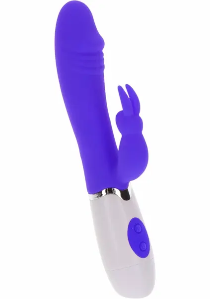 ToyJoy Funky Rabbit vibrator od 100% silikona, 4 režima rada, jarke boje, otporan na prskanje vode