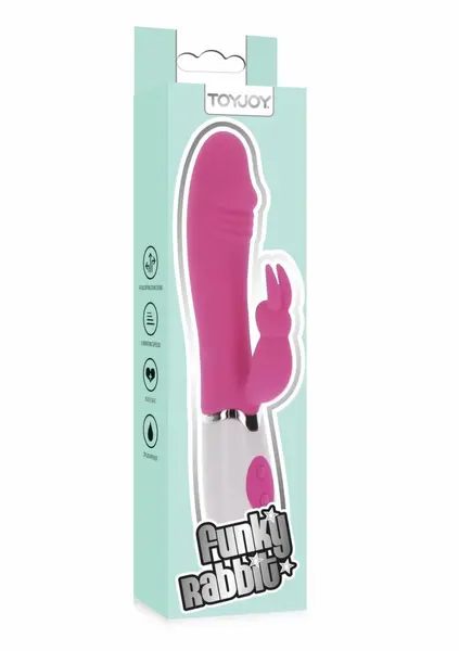 ToyJoy Funky Rabbit silikonski vibrator sa više modova vodootporan roze