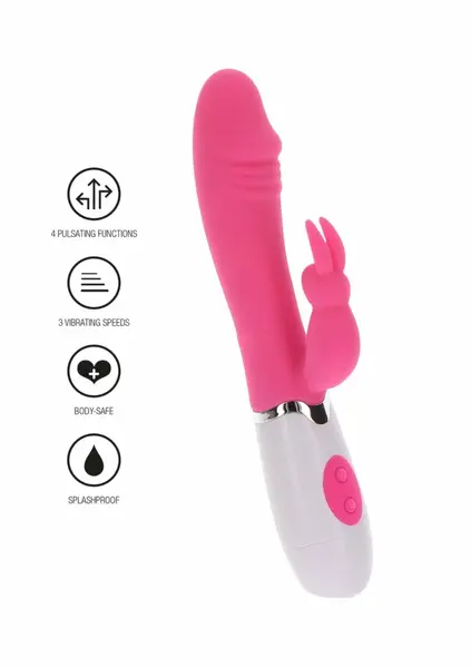 ToyJoy Funky Rabbit silikonski vibrator sa više modova vodootporan roze