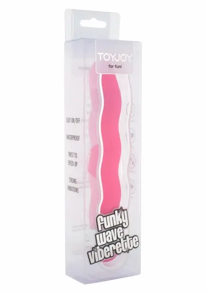 ToyJoy Funky Wave Vibrette vibrator vodootporni ABS sa podesivom vibracijom roze