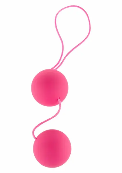 ToyJoy Funky Love Balls silikonski otežani intimni trenažer roze 8713221328250