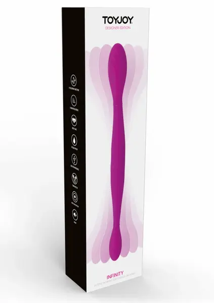 TOYJOY Infinity Double fleksibilni silikonski intimni masažer, USB, ljubičasti