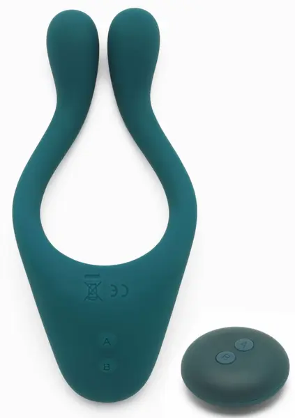 TOYJOY Icon 2 Superb masažer za parove sa daljinskim upravljačem silikonski plavi