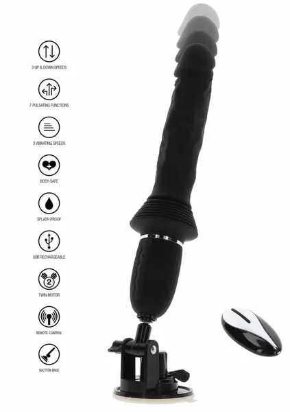 ToyJoy Magnum Opus Thruster Pro napredni sistem za penetraciju, produžetak od 8cm, crni