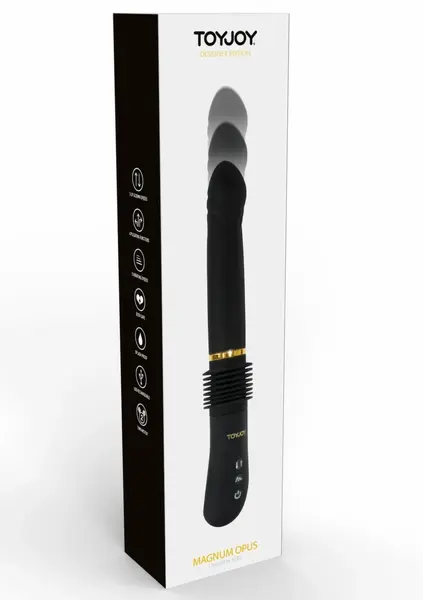 ToyJoy Magnum Opus Thruster, napredni vibrator sa funkcijom potiska, zlatni detalji, USB