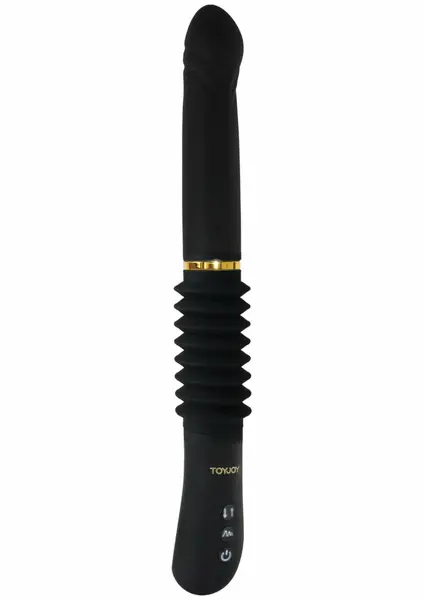 ToyJoy Magnum Opus Thruster, napredni vibrator sa funkcijom potiska, zlatni detalji, USB