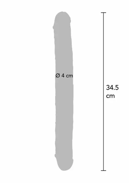TOYJOY Get Real Clear Double Dong TPE 34.5 cm transparentni model