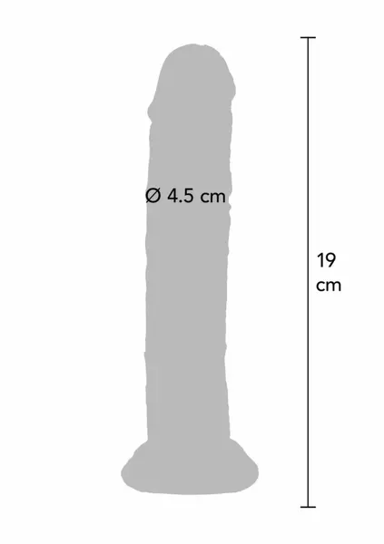 TOYJOY Get Real Clear Dong TPE 19 cm Transparentni model