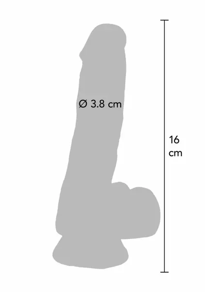 TOYJOY Get Real Clear Dildo TPE 16 cm, transparentan i fleksibilan model