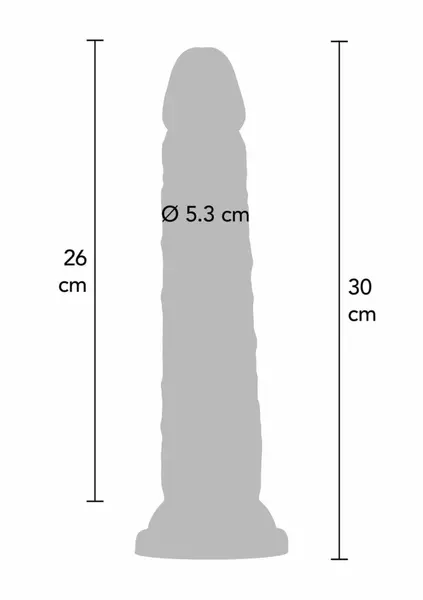 TOYJOY Deluxe Dual Density Dong TPE 30 cm fleksibilan anatomski model
