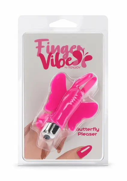 ToyJoy Butterfly Pleaser mini silikonski masažer za prst, 1 brzina, roze