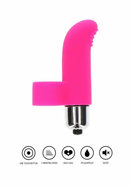 ToyJoy Tickle Pleaser mini silikonski masažer za prst sa jednom brzinom u ljubičastoj boji