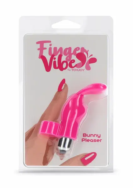 ToyJoy Bunny Pleaser mini silikonski masažer za prst, 1 brzina, roze
