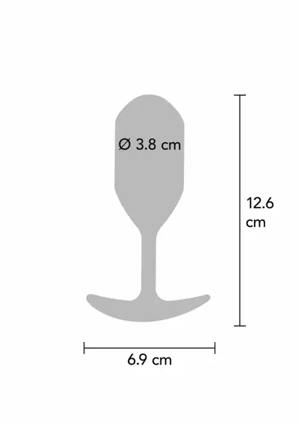 ToyJoy The Champ otežani silikonski analni čep 230g, 13cm, crni