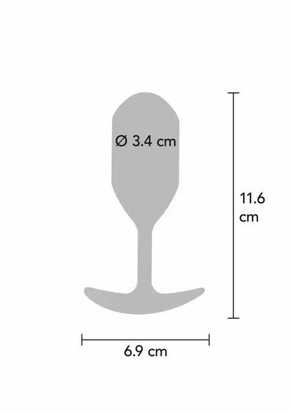 ToyJoy The Athlete otežani silikonski analni čep 12cm 230g crni