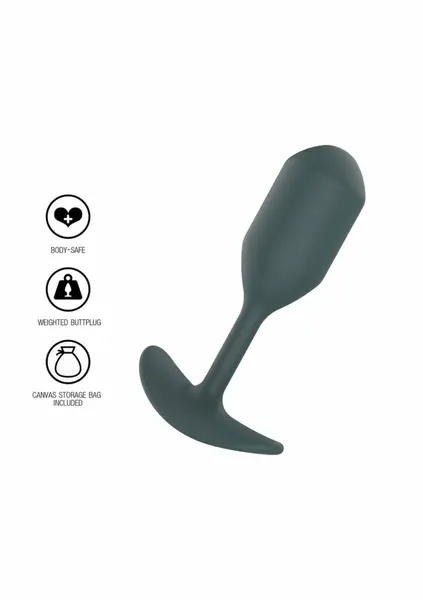 ToyJoy The Athlete otežani silikonski analni čep 12cm 230g crni