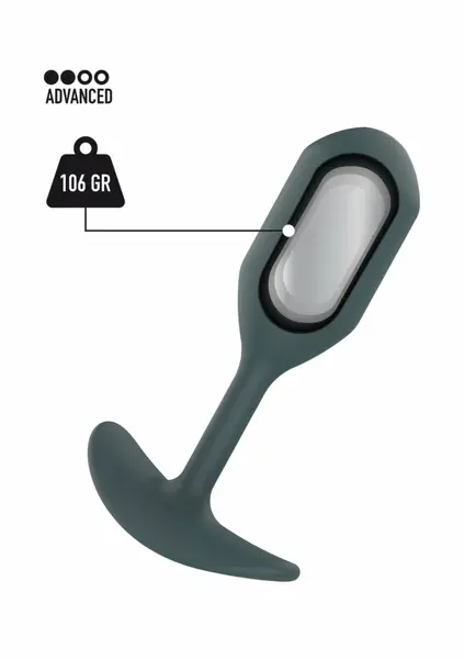 ToyJoy The Player silikonski otežani analni čep 106g crni 11cm