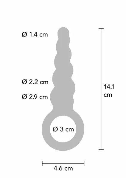 TOYJOY The Screw Plug silikonski analni čep sa metalik završnicom srednji 8713221833075