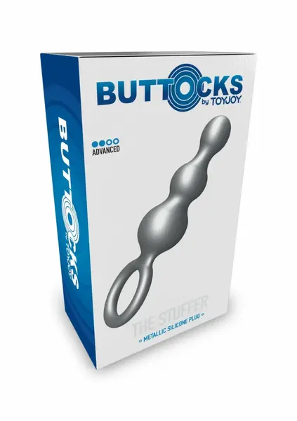 TOYJOY The Stuffer 3 Balls Plug Silicone Intimate Trainer Metallic