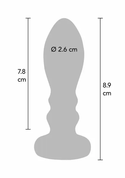 TOYJOY The Slider vibrirajući čep Medium od nerđajućeg čelika sa 7 modova USB