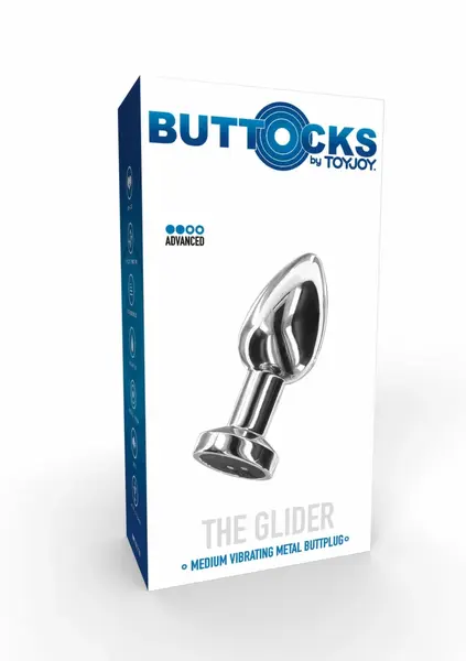 TOYJOY The Glider Vibrating Plug Medium vibrirajući analni čep od nerđajućeg čelika sa 7 modova