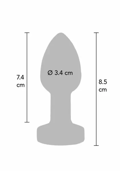 TOYJOY The Glider Vibrating Plug Medium vibrirajući analni čep od nerđajućeg čelika sa 7 modova