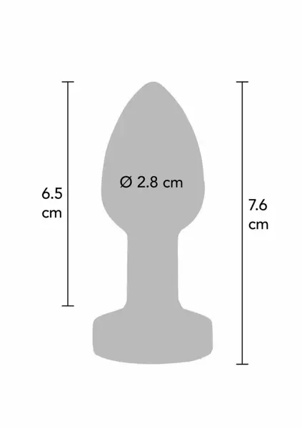 TOYJOY The Glider vibrirajući analni čep mali od nerđajućeg čelika sa 7 modova i USB punjenjem