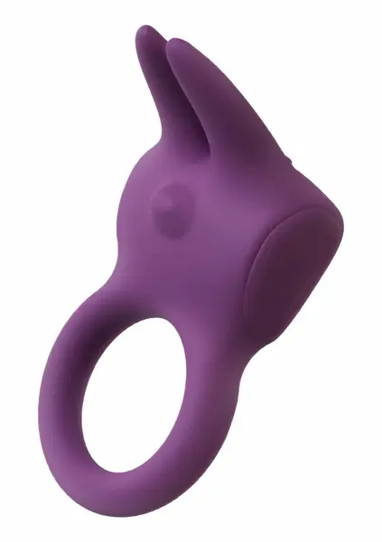ToyJoy Eos The Rabbit C-Ring silikonski intimni prsten sa dva motora, crni